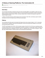 A History of Gaming Platforms The Commodore 64